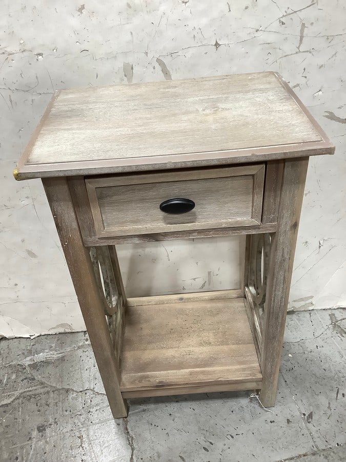 Wooden Nightstand with Drawer (28inx17.5inx13.25in): Wooden Nightstand with Drawer (28inx17.5inx13.25in)