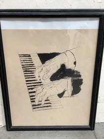 Framed Artwork Signed by David Stone Martin (16inx20in)