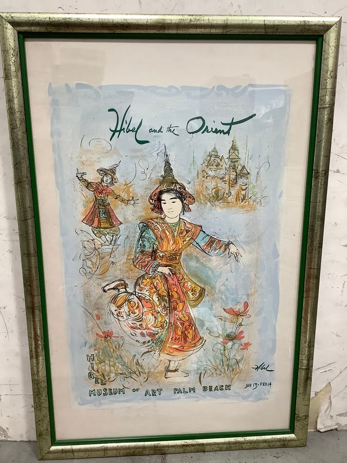 Framed and Signed Floral Artwork (32.5inx26in) (1 of 2)