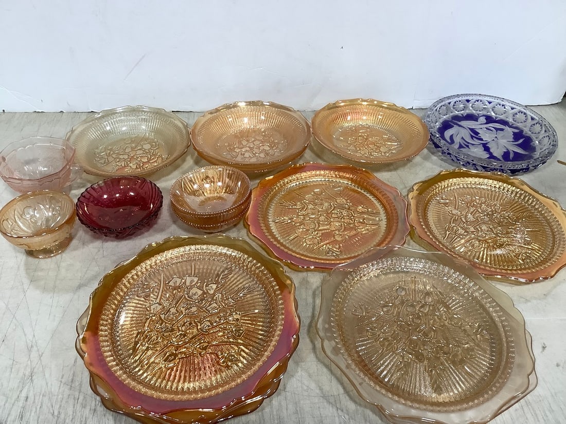 Various Depression Glass Dishes, Cups, and more: Various Depression Glass Dishes, Cups, and more