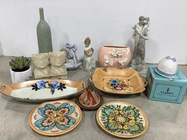 Stoneware Milk Bottle, Glass Jars, Starfish Decor *chipped,* and more