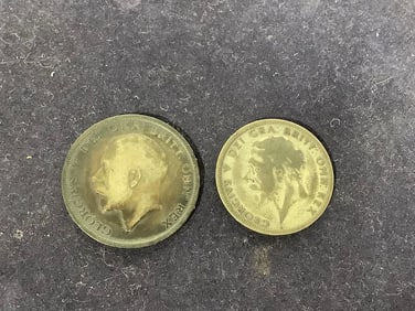 Vintage foreign coins