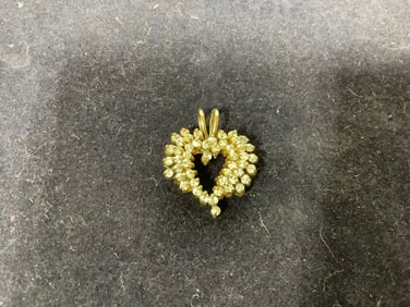 Gold over sterling silver pendant