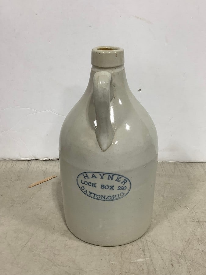 Hayner Dayton Ohio stoneware jug(8.75in.tall) (1 of 1)