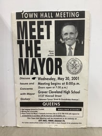 Meet The Mayor Town Hall Meeting event poster(18in.x29in.)