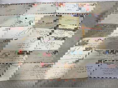 Vintage air mail envelopes