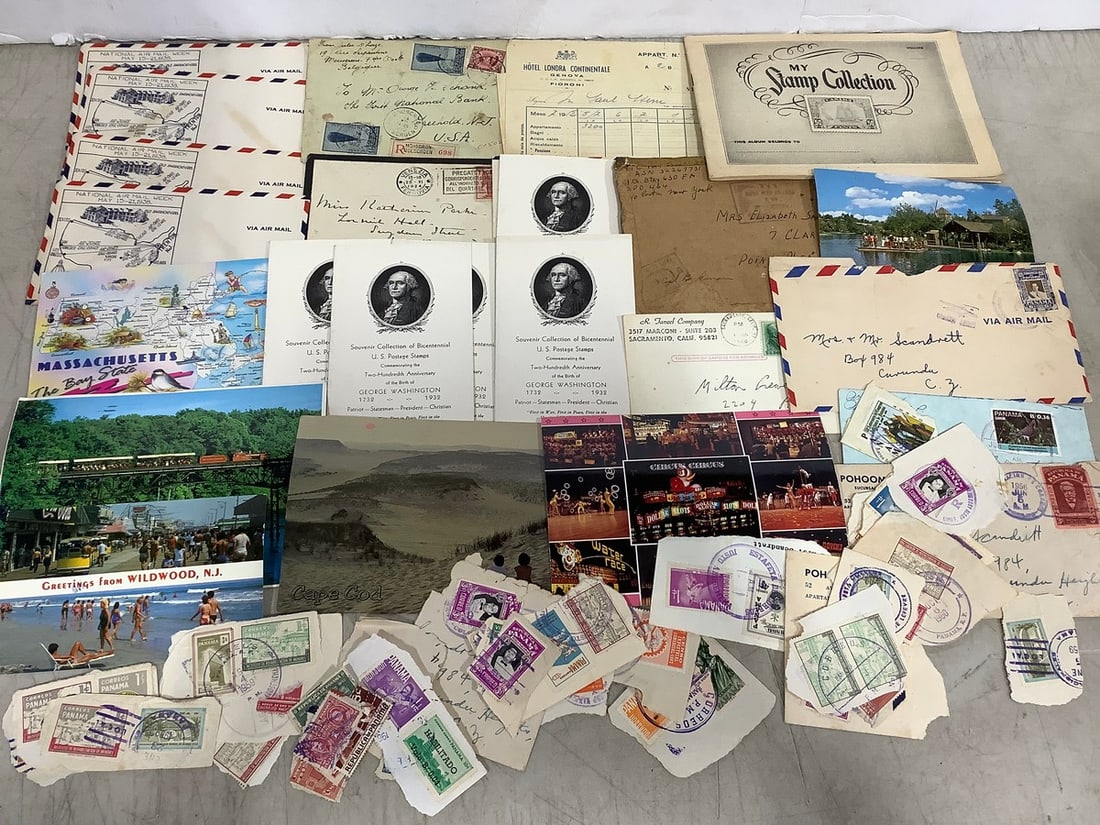 Vintage air mail envelopes, stamps, and more (1 of 1)