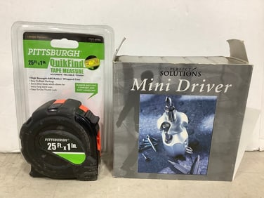 Pittsburgh Tape Measure, and Mini Driver