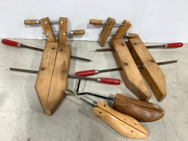 Vintage Wooden Clamps, and Shoe Stretchers