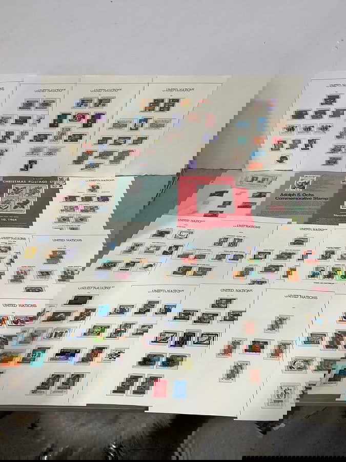 Vintage stamp sheets(mostly United Nations stamps) (1 of 1)