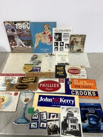 Vintage ephemera(magazines, stamps, cigar box tops, and more)