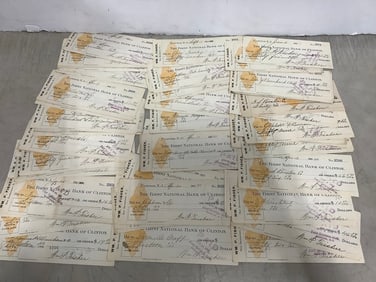 Vintage bank checks