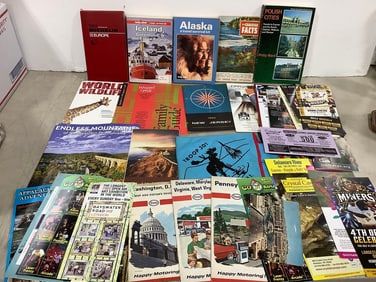 Vintage books, travel brochures, and more