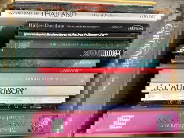Various books(A Portrait of Thailand, Harley-Davidson, The Essential Gardener, and more)