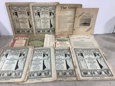 Vintage booklets(USS Hudson Navy Day, Great Men and Famous Women sketches, and more)