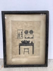 Framed and signed artwork(8.5in.x10.5in.)