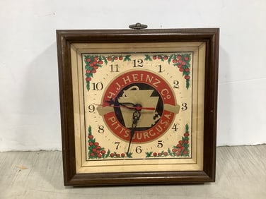 H.J. Heinz Co. clock(9.5in.x9.5in.)