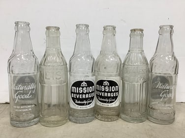 Vintage Glass Bottles (Tallest - 8in)