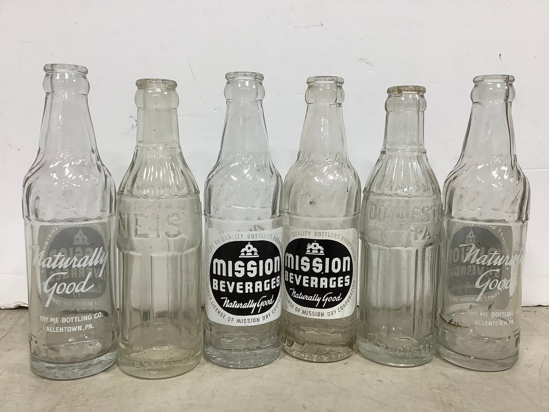 Vintage Glass Bottles (Tallest - 8in): Vintage Glass Bottles (Tallest - 8in)