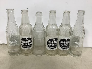 Vintage Glass Bottles (Tallest - 8in)