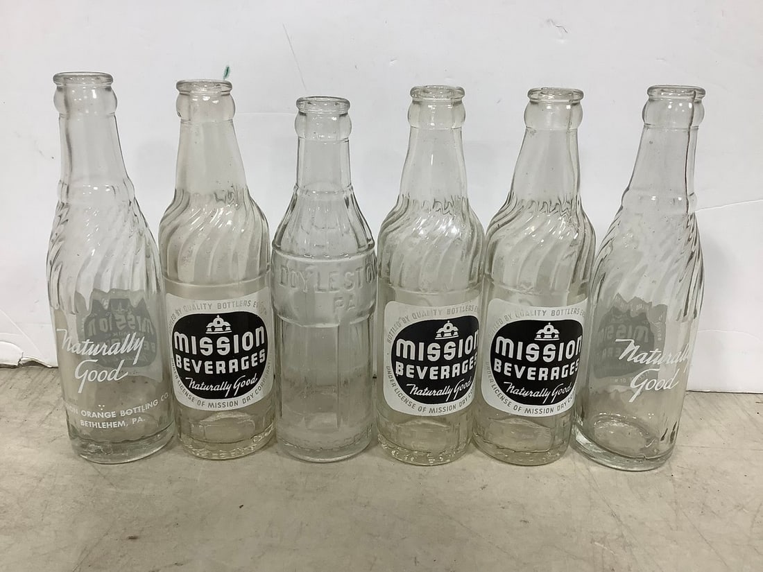 Vintage Glass Bottles (Tallest - 8in): Vintage Glass Bottles (Tallest - 8in)