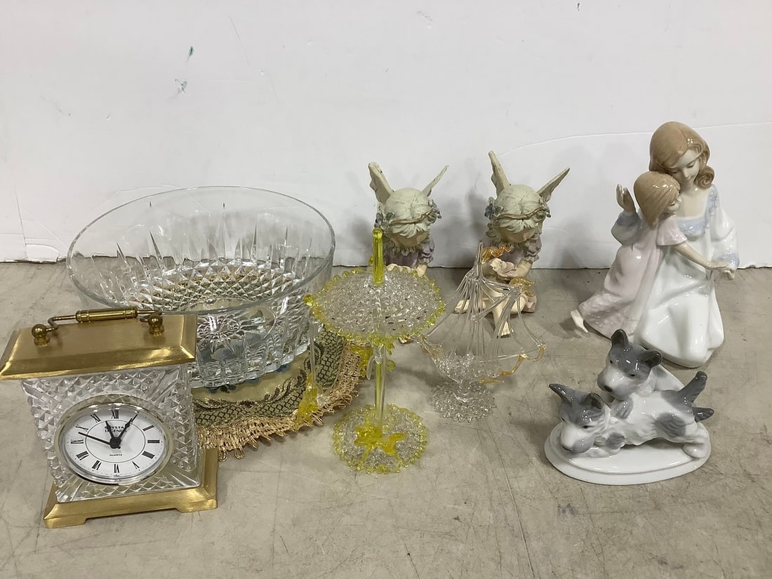 Paul Sebastian Ceramic Figure, Crystal Legends Clock, Glass Carousel and Boat Decor, and more (1 of 1)