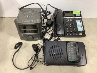 RCA Radio Clock, AT&T Phone, Panasonic Radio, and more