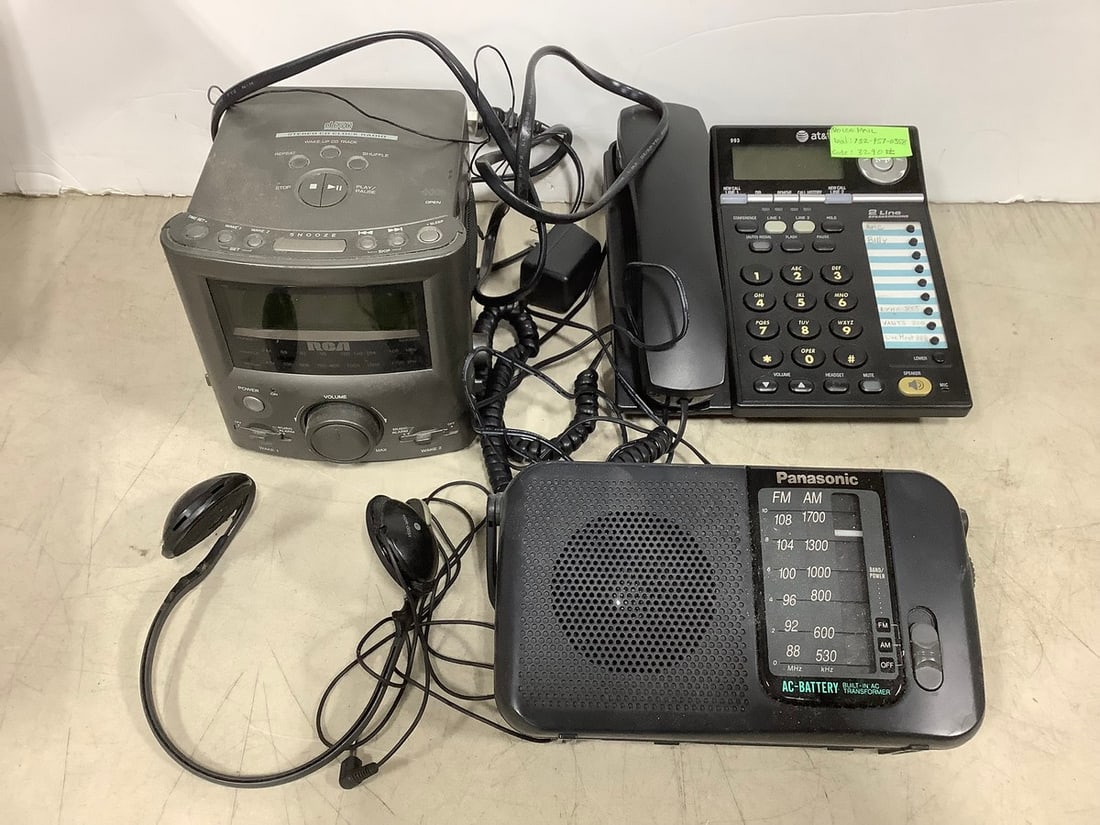 RCA Radio Clock, AT&T Phone, Panasonic Radio, and more (1 of 1)