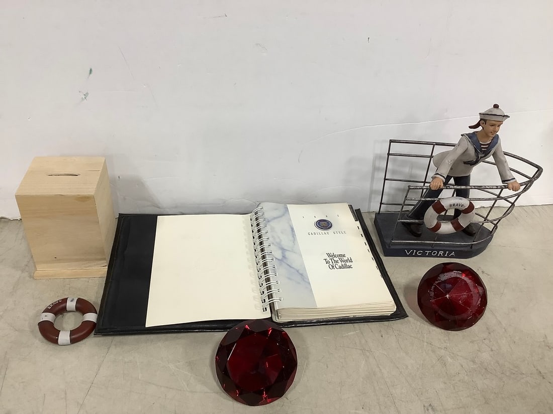 1992 Car Catalog, Jewels, British Navy Sailor Decor (9in Tall), and more: 1992 Car Catalog, Jewels, British Navy Sailor Decor (9in Tall), and more