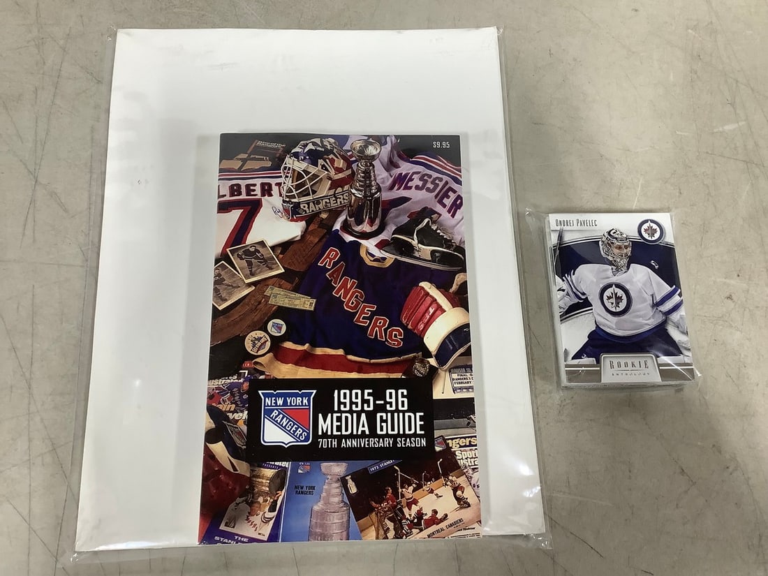 1995-1996 Media Guide, and Hockey Collectible Cards (1 of 1)