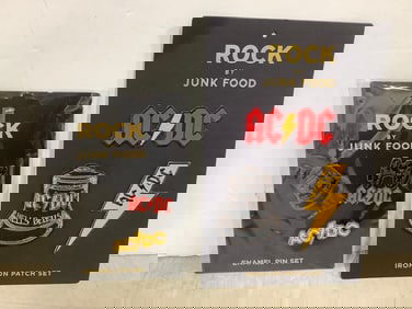 ACDC Iron On Patch Set and Pins