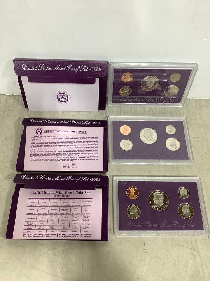 1989 and 1991 U.S. Mint Proof Sets (1 of 1)