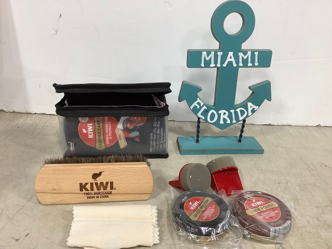 Miami Florida Anchor Decor (10in Tall), Leather Shoe Kit: Miami Florida Anchor Decor (10in Tall), Leather Shoe Kit