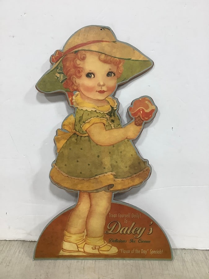 Vintage Daleys Ice Cream Advertising (10.5inx16.5in): Vintage Daleys Ice Cream Advertising (10.5inx16.5in)