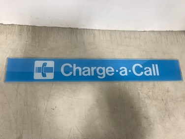 Vintage Glass Telephone Booth Sign(4in.x28.25in.)