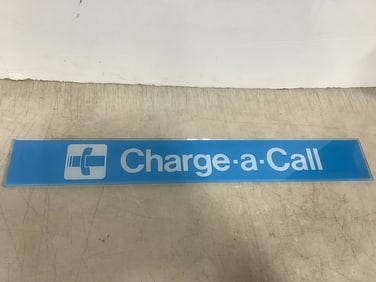 Vintage Glass Telephone Booth Sign(4in.x28.25in.)