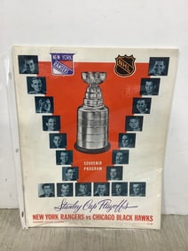 1968 Rangers vs Blackhawks Stanley Cup Playoffs Program