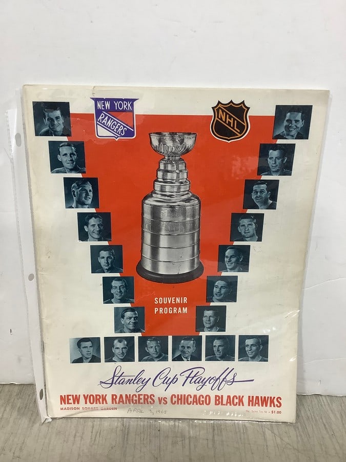 1968 Rangers vs Blackhawks Stanley Cup Playoffs Program (1 of 1)