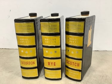 Book Style Decanters (8in Tall)