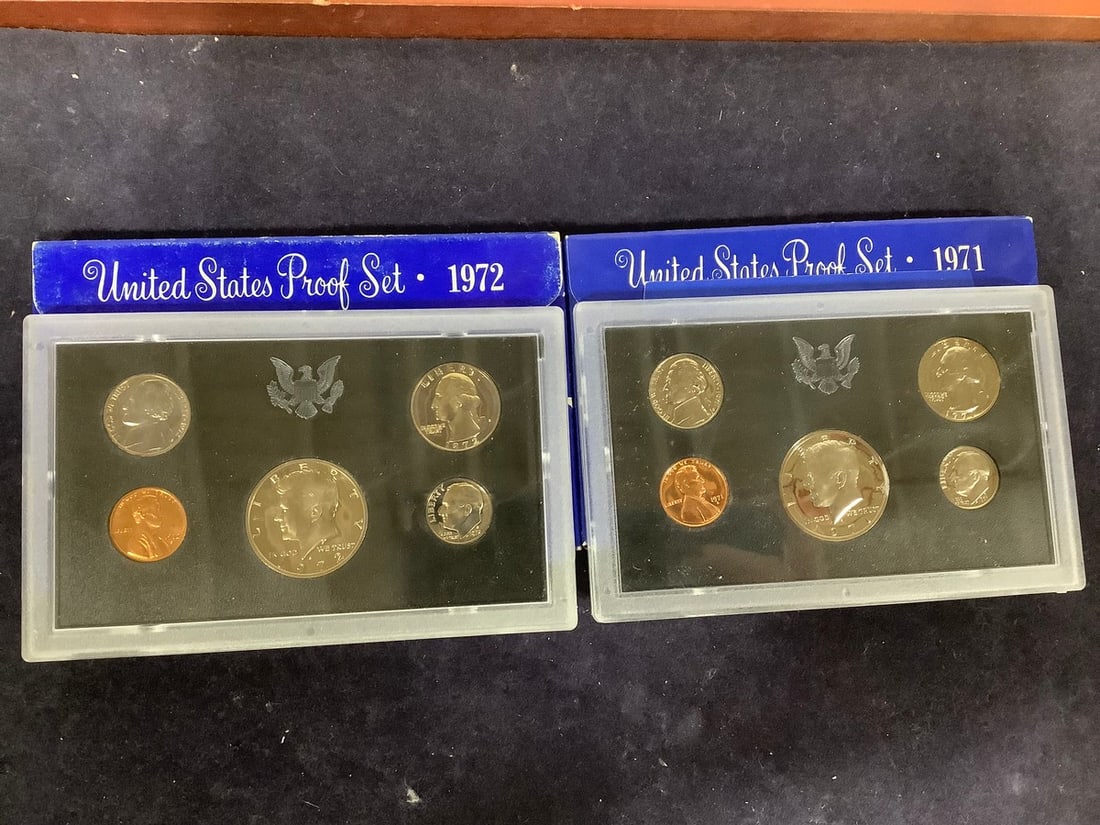 1971 and 1972 U.S. Proof Coin Sets (1 of 1)