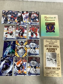 Collectible Sports Cards, NY Yankees Ticket, and more