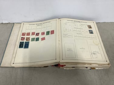 Vintage stamp book with some stamps insik