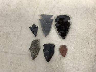 Dug iron arrowheads