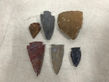 Dug iron arrowheads