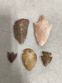 Dug iron arrowheads
