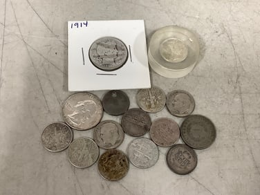 Various silver coins