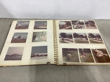 Vintage scrapbook with pictures