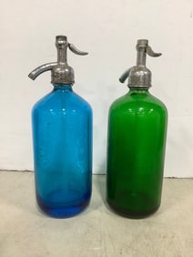 Vintage seltzer bottles(11in.tall)