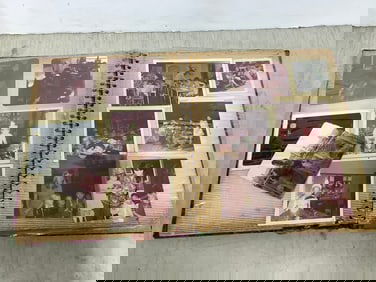 Vintage scrapbook with pictures