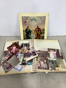 Vintage scrapbook with pictures
